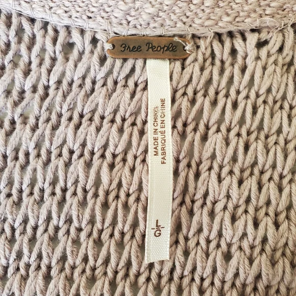 Free People Woodstock Duster Cardi Longline Cardigan Sz L Mauve Cotton Boho - Picture 4 of 10